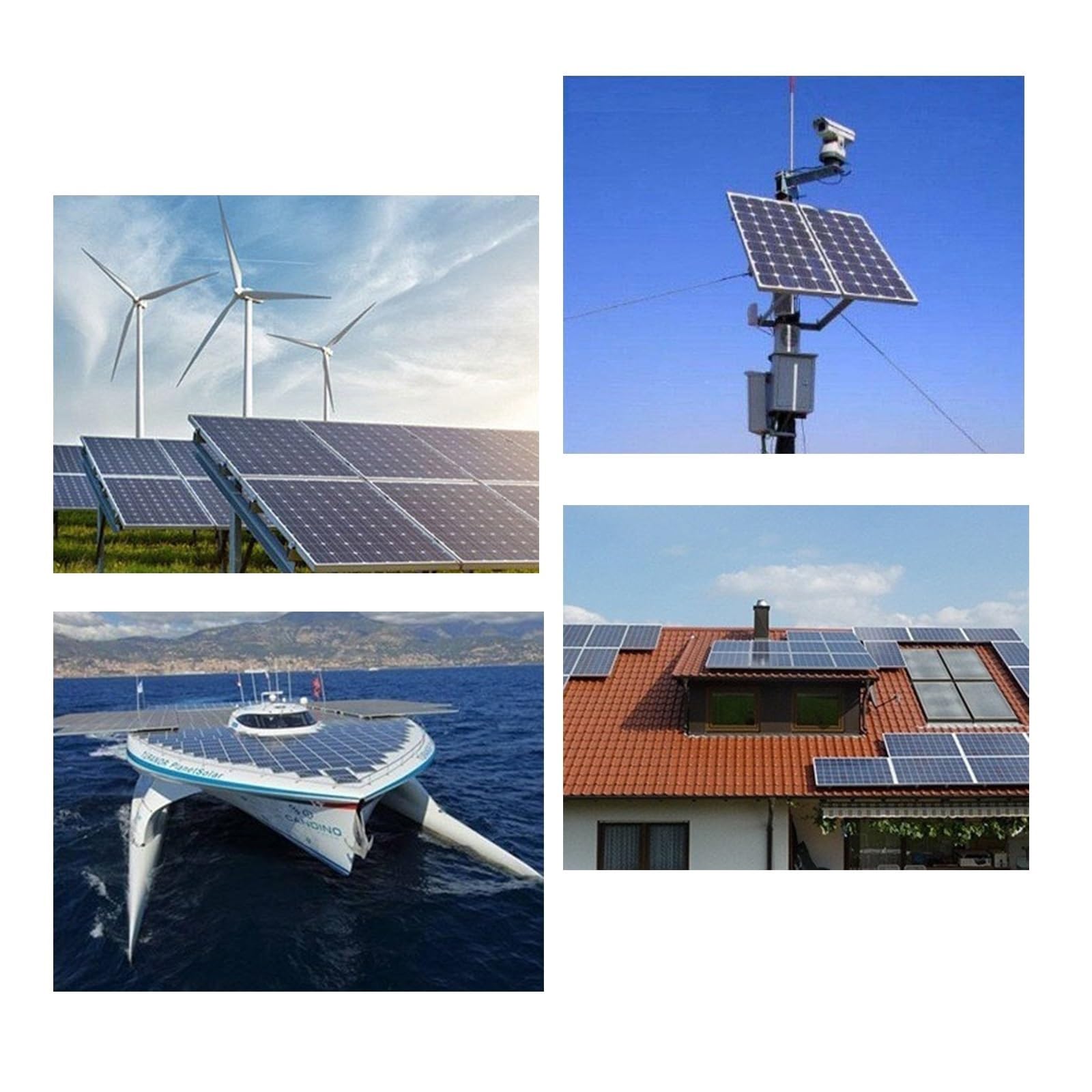 Placa Solar Flexible 400W 600W 800W 1200W Panel Solar Monocristalino Fotovoltaico Impermeable para Autocaravana Caravana Barcos Techos Casa Remolques Cargar Bateria(400W)