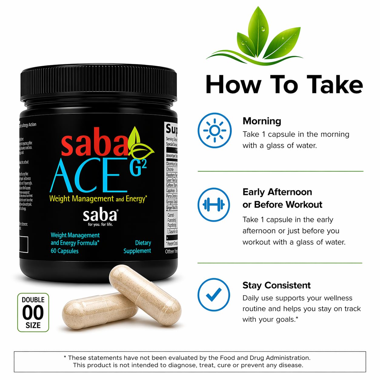saba glp-1 reviews Amazon.com: Saba ACE G2 Fat Burner Capsules – Thermogenic Weight Loss  Supplement for Women & Men – Pre Workout Energy, Appetite Control &  Metabolism Booster with Green Tea, Capsimax, CarnoSyn – 60