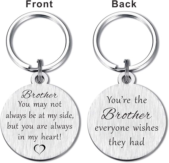 Unique Brother Gifts from SIster, Big Brother Keychain for Birthday Fathers Day Graduation Christmas