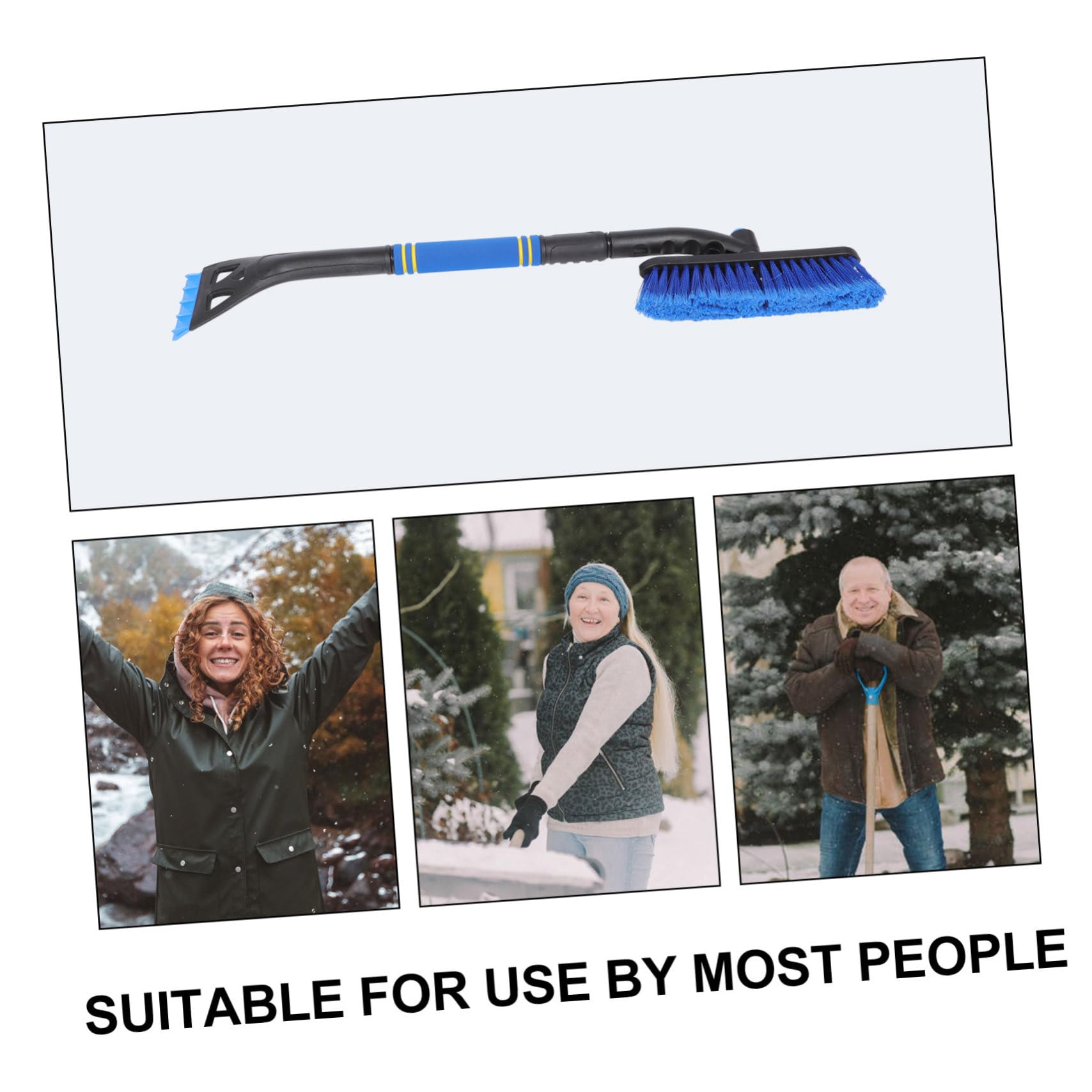 Abaodam Heavy Duty Snow Shovel for Car Brush and Window Scraper Anti-Slip Handle