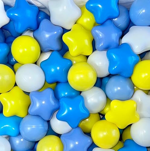 Star Ball - Pelotas de juego de 5001000 unidades de plástico para piscina de bebé, bolas de juego sin BPA a prueba de aplastamiento, bolas de juego