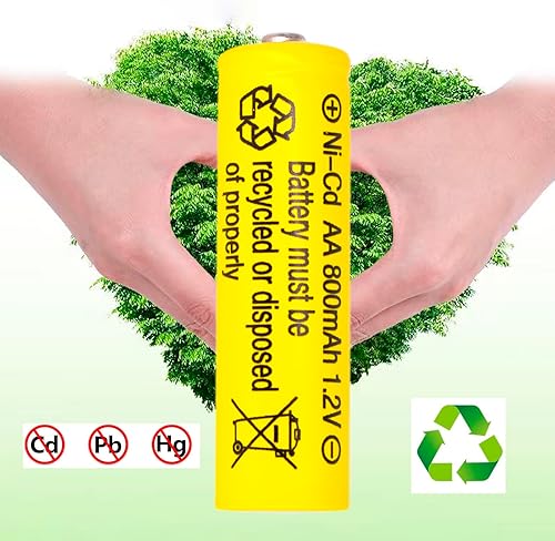 Miniatura 6 de 12 paquetes AA 800mAh NiCd Baterías 1.2V Batería Recargable para Jardín Paisajismo Luces Solares