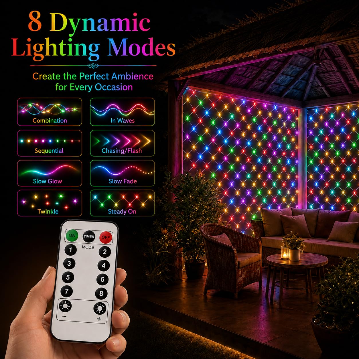 Gesto Mesh Fairy Lights - 200 LED String Lights -3 Gesto Mesh Fairy Lights - 200 LED String Lights -3