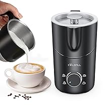 COLDFILL Montalatte Elettrico – Cappuccinatore Elettrico 8 in 1, 400 ml Schiumalatte Elettrico per Cappuccino, Latte Macchiato, Latte Vegetale, Lavabile in Lavastoviglie, Nero