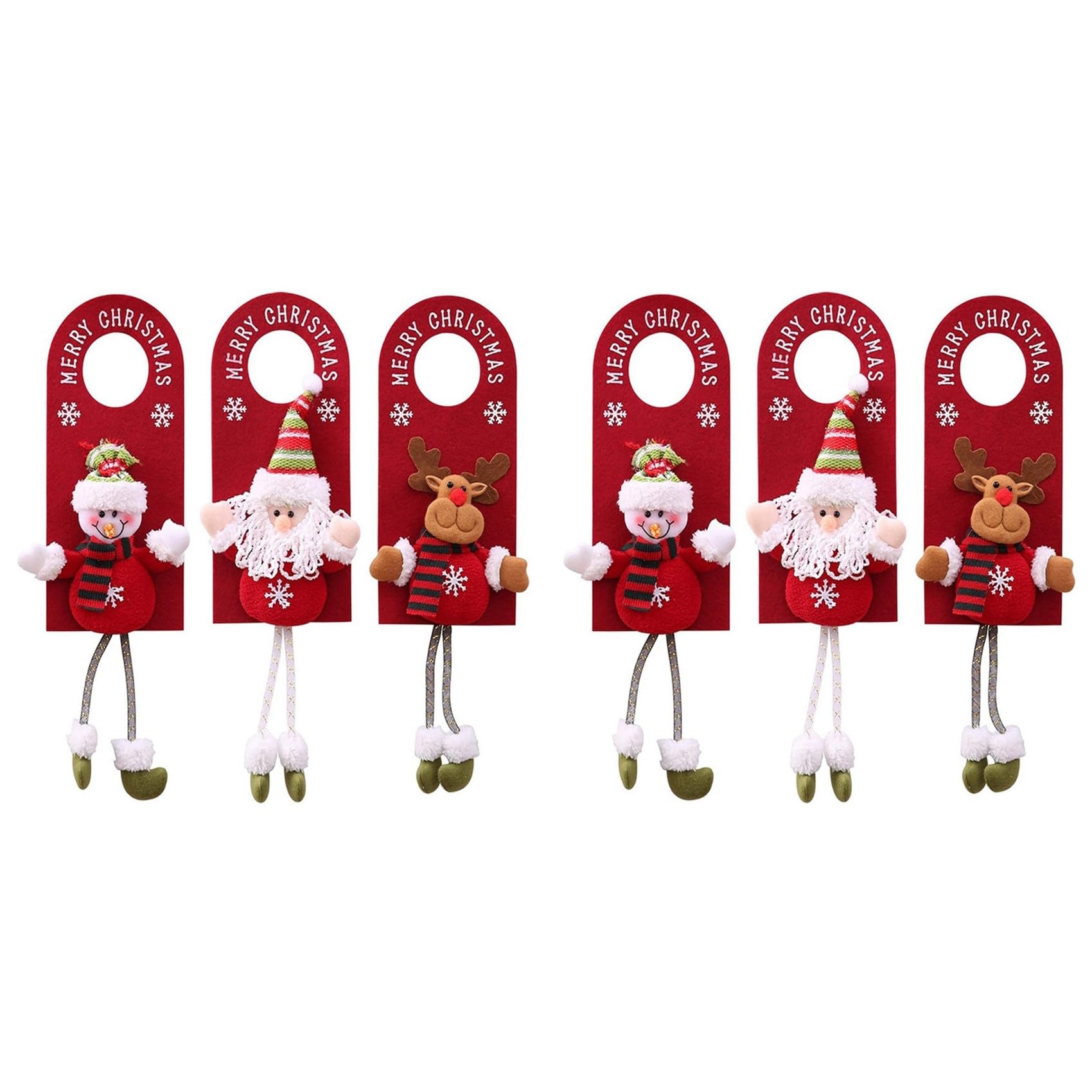 Porte-vêtements de poupée et suspensions de Noël en lot de 6 mini cintres festifs