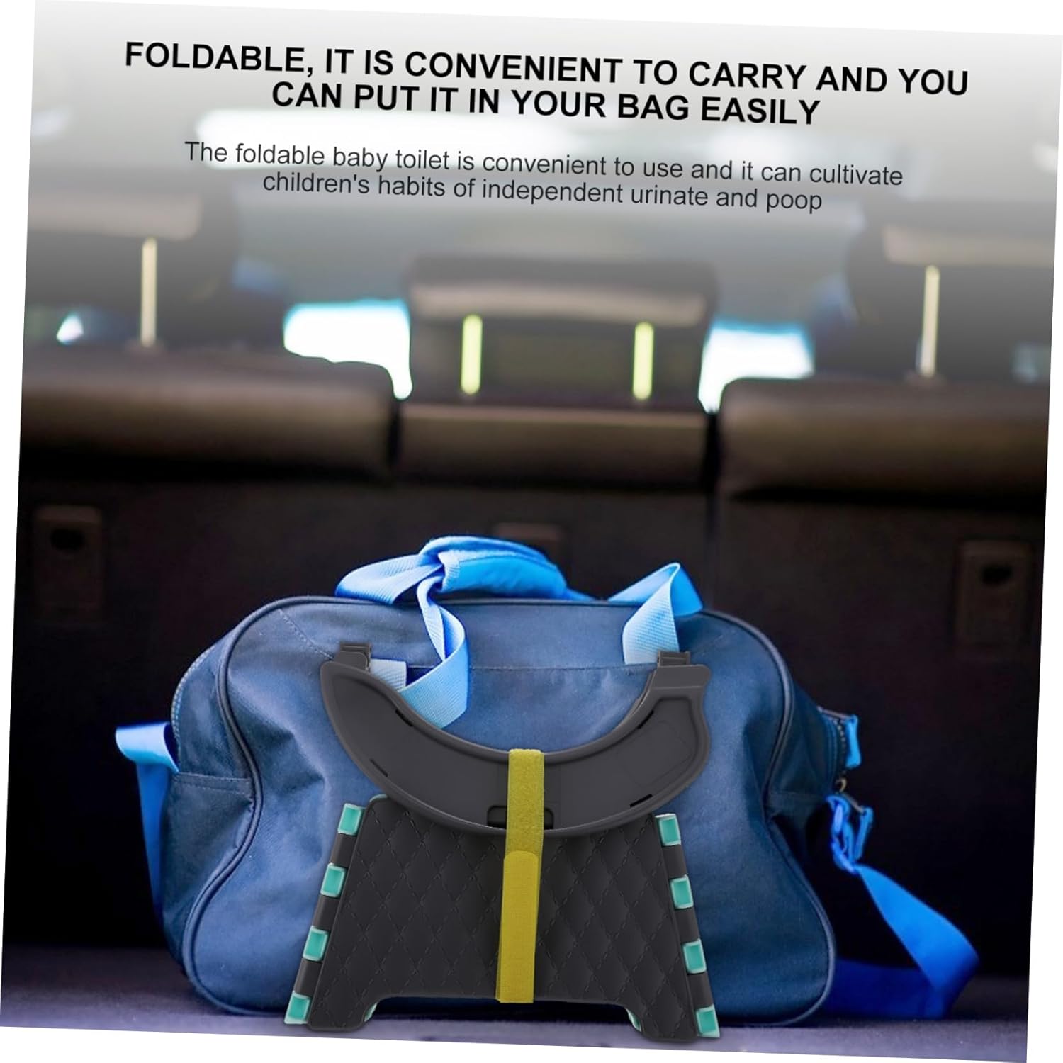 Foldable Travel Potty Seat with Cleaning Bags Portable Toilet for Outdoor Use Closestool for Car and Travel Supports Independent Toilet Training for Boys