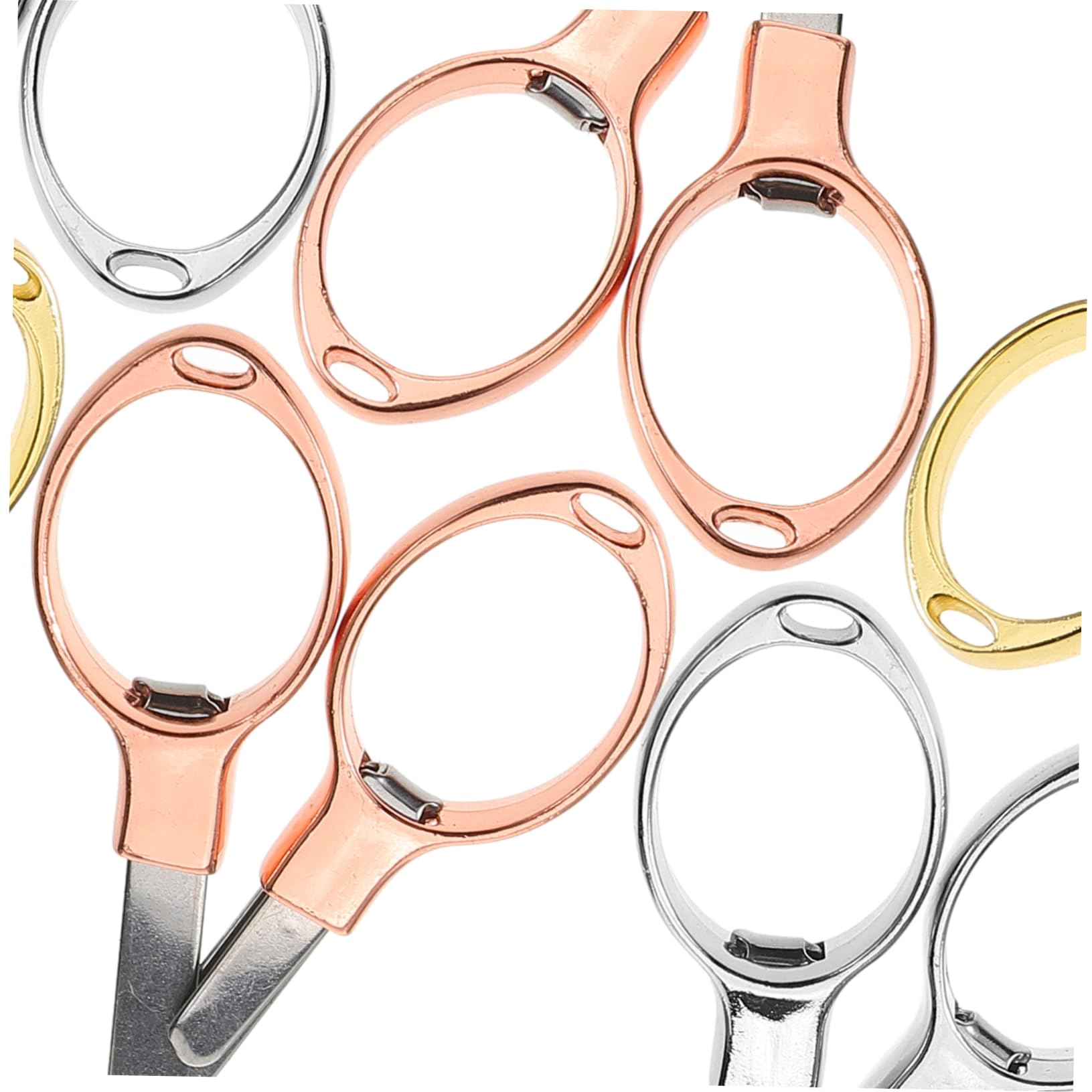 Lurrose 12stücke Faltbare Scheren Aus Metall Ergonomische Tragbare Kleine Bastelscheren Für Zuhause Reisen Und Handarbeiten Roségold
