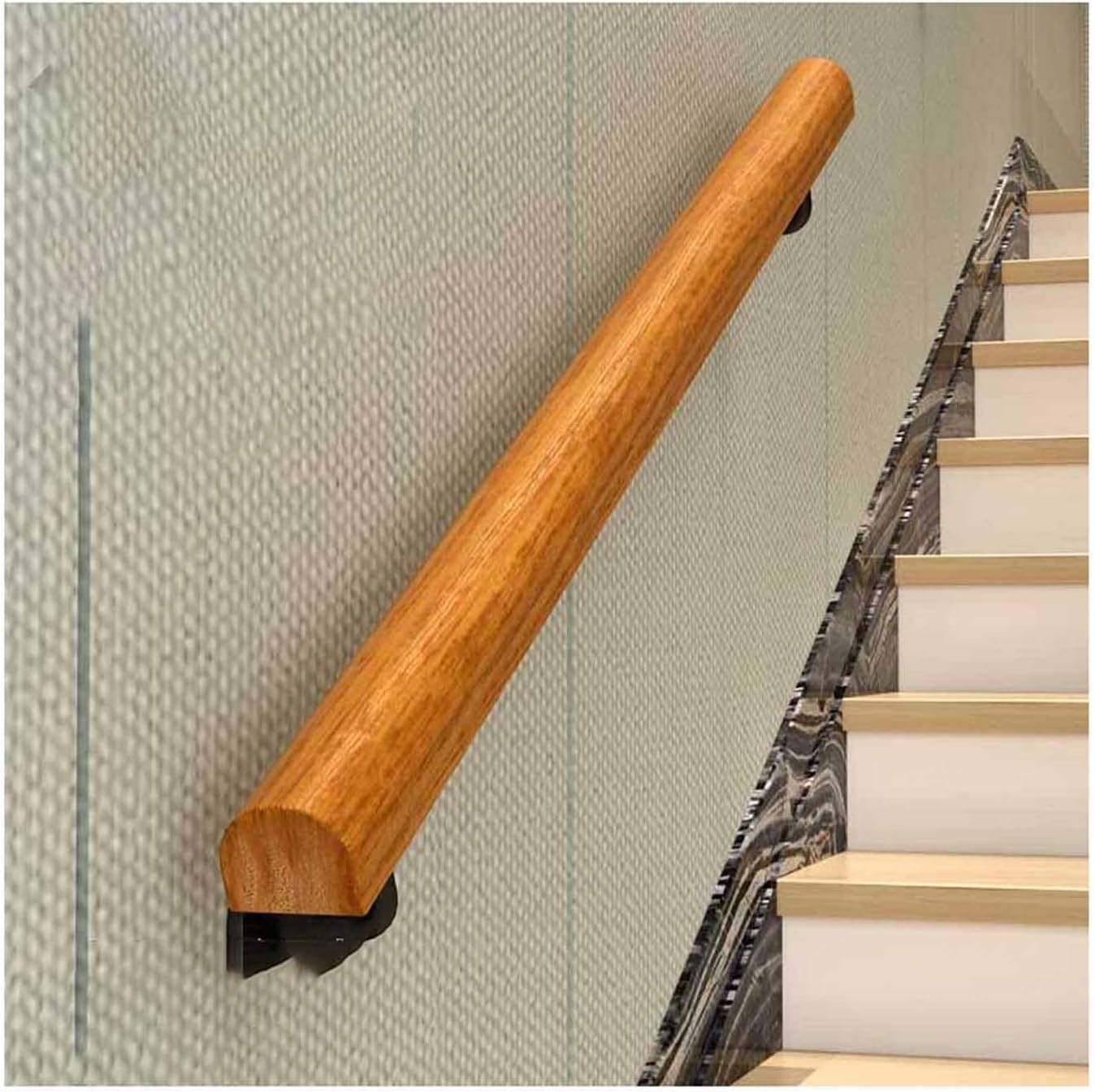 Barres de soutien d'escalier en bois de 80cm pour une prise en main antidérapante et stable