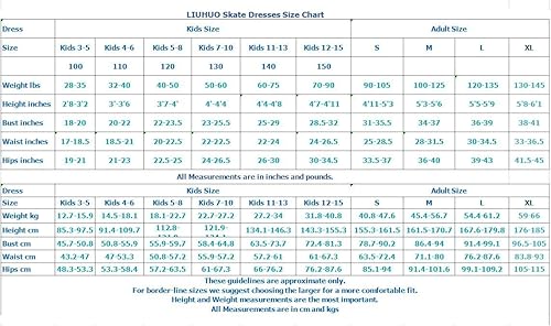 Miniatura 7 de LIUHUO Vestido de patinaje sobre hielo Vestido de patinaje artístico para mujer