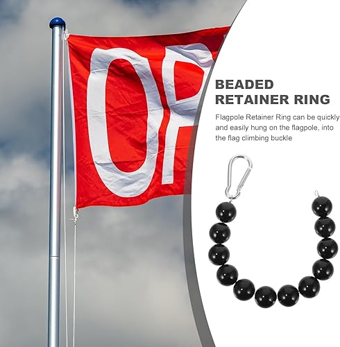 Miniatura 2 de DOITOOL Anillo de retención para asta de bandera, mantén la bandera cerca del poste, anillo de retención de cuerda de montaje de bandera con