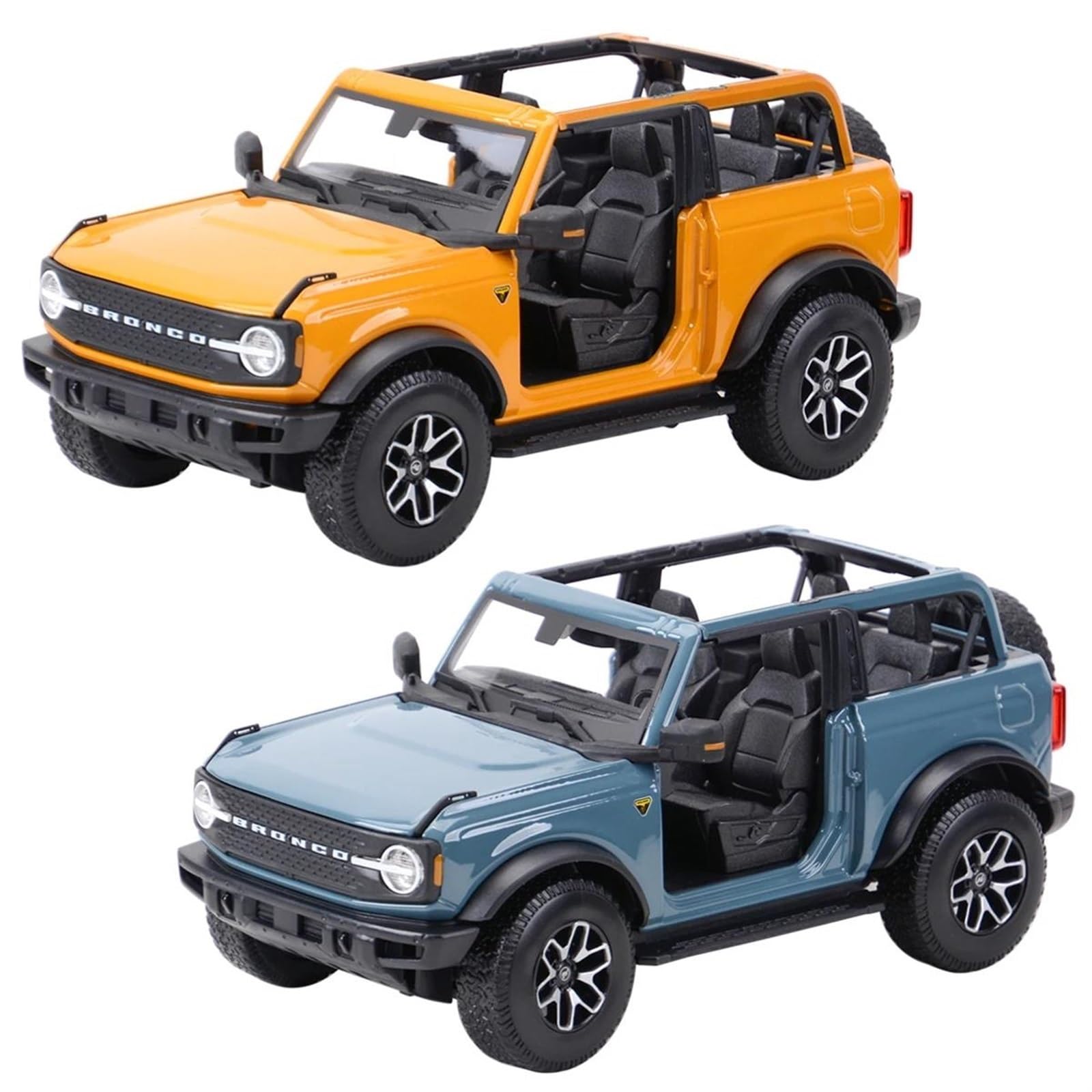 Metallo Scala Replica 1 18 Per Ford Bronco Badlands 2021 Veicoli Pressofusi Statici Modelli Di Auto Da Collezione Giocattoli(Blu)