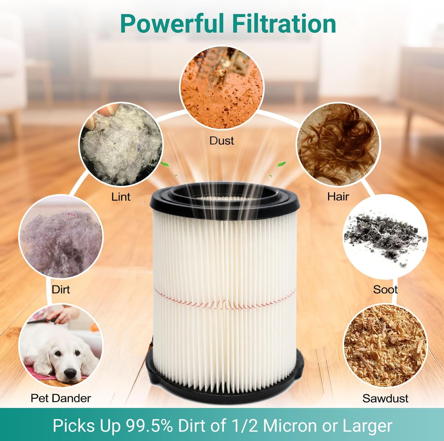 Replacement for CMXZVBE38754 Craftsman Filter, 5 to 20 Gallon Shop Vacuums image 5
