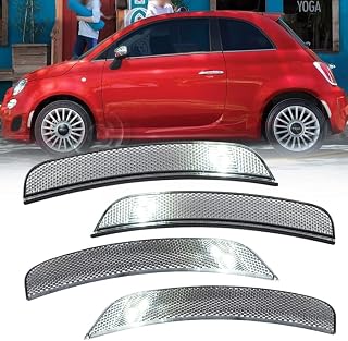 4Pcs White LED Side Marker Lights for Fiat 500 Lounge 500 Pop 2012-2017, 500C Lounge 500C Pop 2012-2015 Indicator Turn Signal Light Replace OEM Sidemarker Lamps Clear Lens