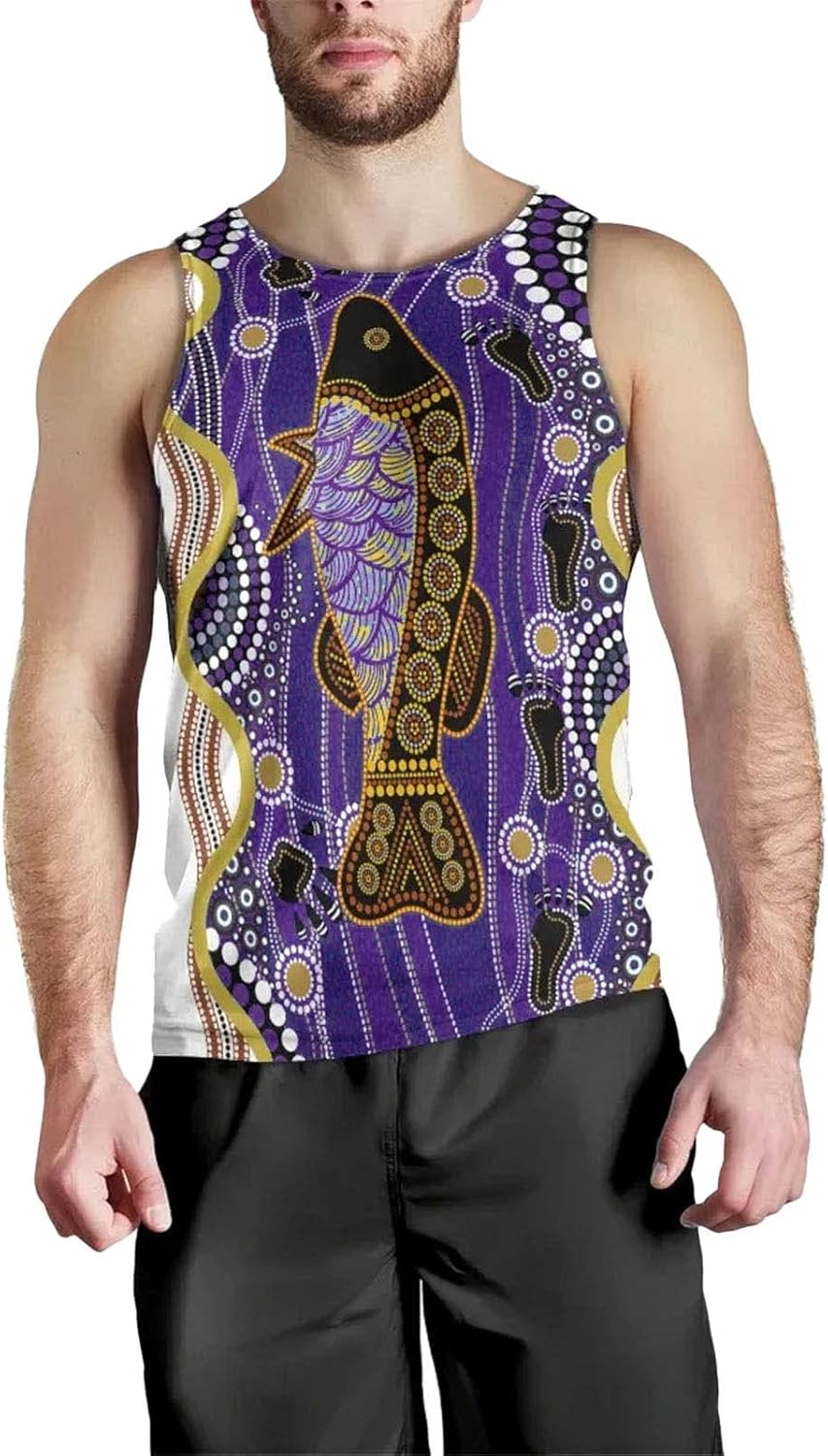 タンクトップ メンズ Shopyruder 速乾 Tシャツ 夏服 インナーシャツ ノースリーブビーチプリントベスト インナー タンクトップ メンズ Shopyruder 速乾 Tシャツ 夏服 インナーシャツ ノースリーブビーチプリントベスト インナー