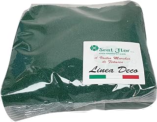 Seat Flor SRL® - Arena de colores para decoración de macetas, 0,5 mm, bolsa de 1 kg aprox. (25 colores disponibles) (verde oscuro)