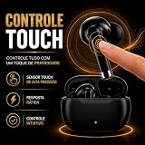 Fone de Ouvido Bluetooth Sem Fio 5.4 TWS Compatível com iOS e Android com Redução de Ruído e Microfone à Prova d'Água Esportivo para Treino Academia Corrida Trabalho e Lazer - PREMIUM® — imagem 7