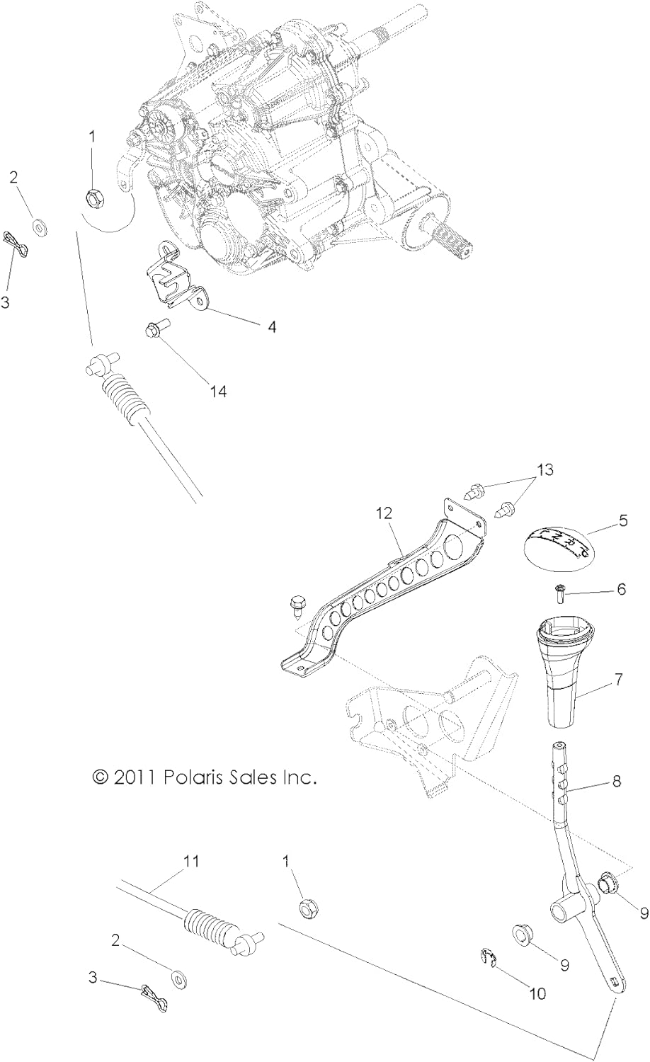Polaris 7081620 Shift Cable RZR XP Trail EPS Limited 900 570