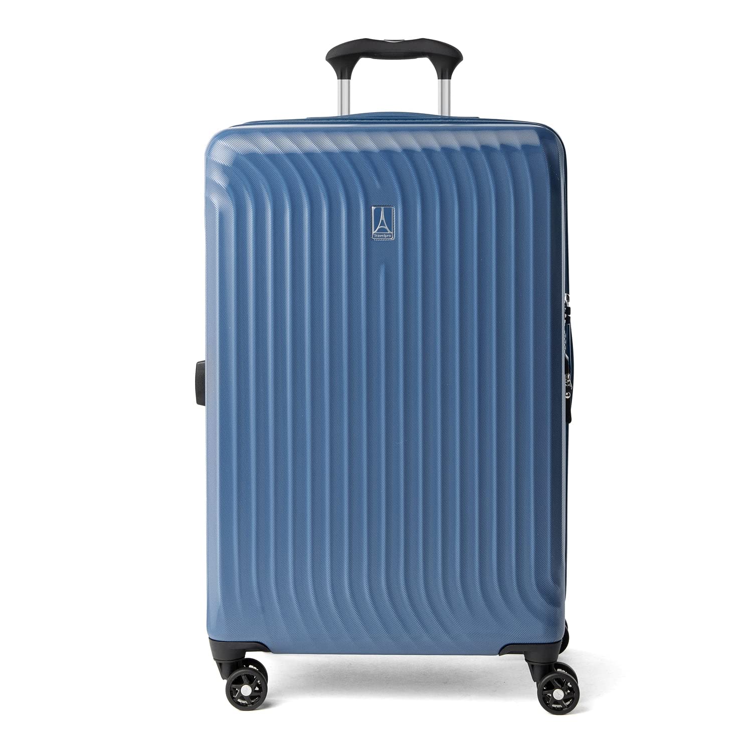 Travelpro Maxlite Air Hardside Expandable Carry on Luggage, 8 Spinner Wheels, Lightweight Hard Shell Polycarbonate Suitcase, Ensign Blue, Checked Medium 25-Inch