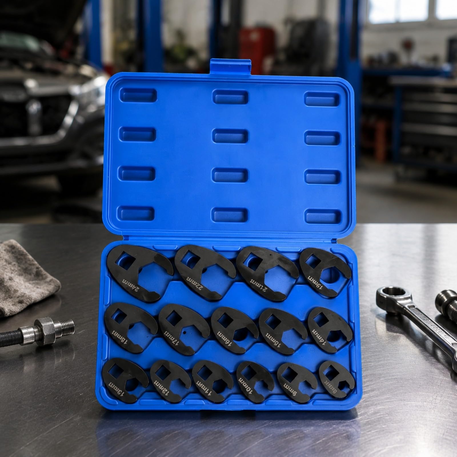 Baoblaze Chiave per Freni Auto in Acciaio al Carbonio con Profilo a Svasato E Attacco Quadrato per Uso con Strumenti a Impatto Adatta per Officina Professionale E Riparazioni Veicolari