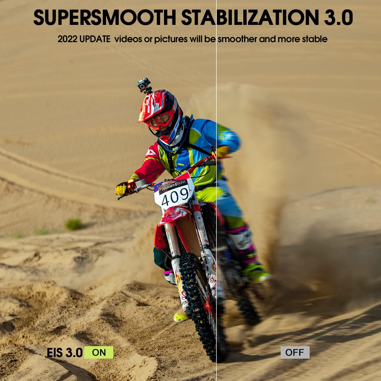 GAMSOD Upgraded 4K60FPS 20MP WiFi Action Camera with Front LCD & Touch Rear Screens, 30M Waterproof, EIS3.0, Stabilization, Remote Control, Outdoor Sports Camera Underwater Camcorder with 2x Batteries : Electronics