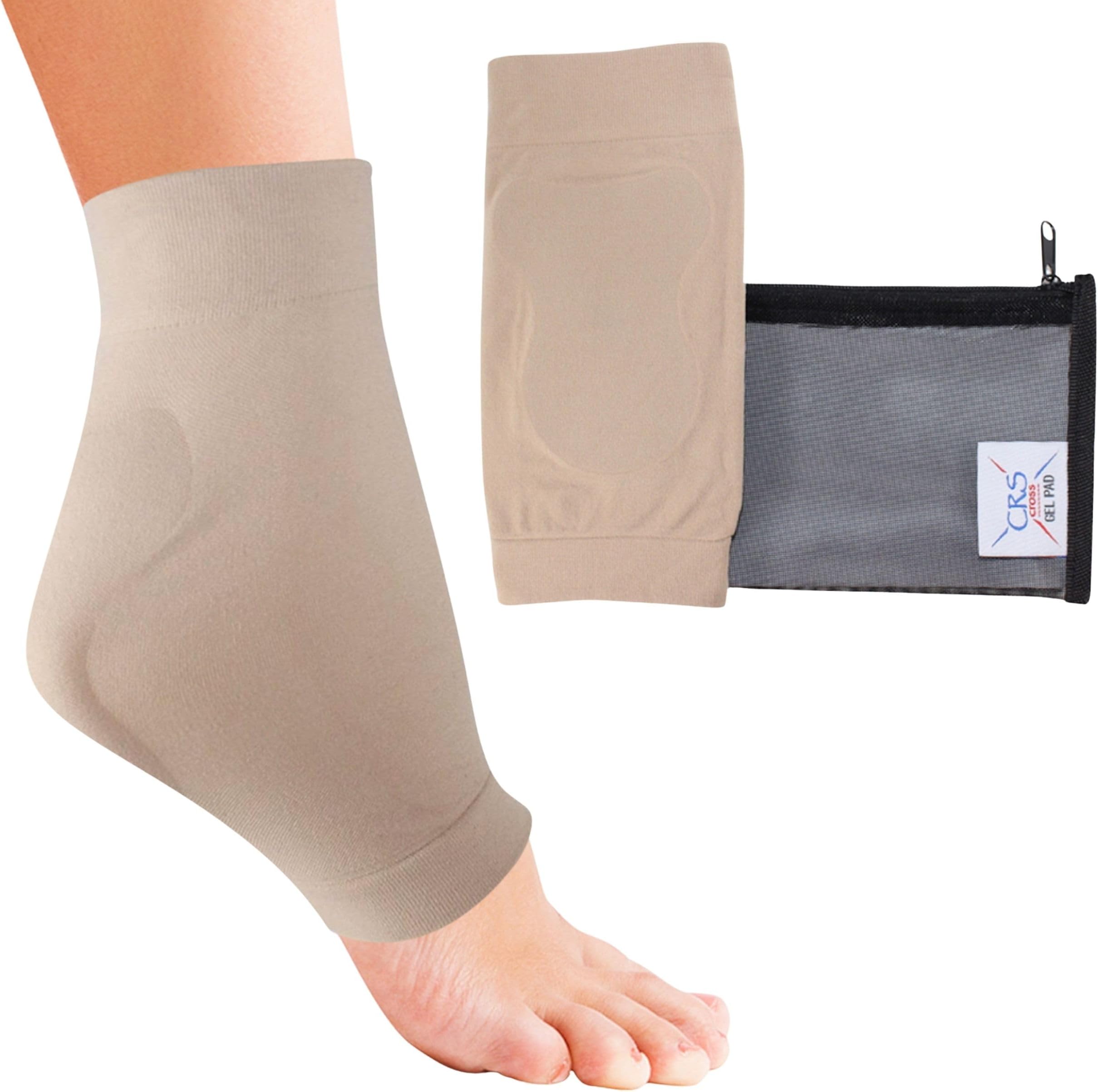 Achilles Heel Sleeve - Pair of Premium Padded Compression Gel Sleeve/Sock for Cushion & Protection of Haglunds Bump, Achilles Tendonitis, and Bursitis (One size fits most)