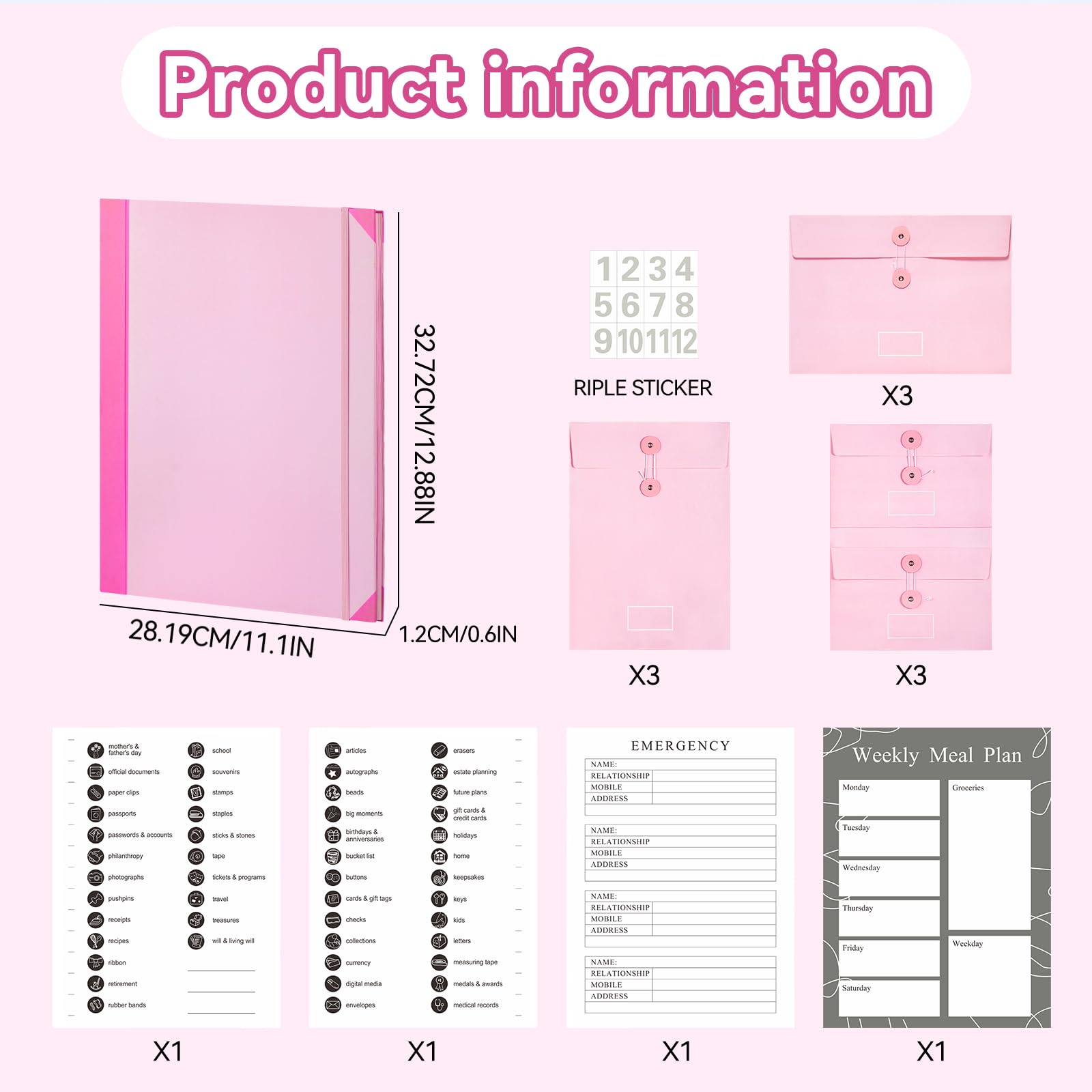 If I Die Binder Veleron Life Organizer, Important