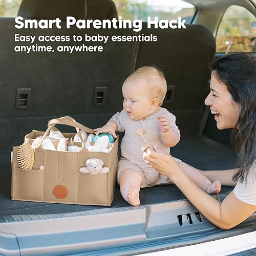 Miniatura 8 de KeaBabies Organizador de pañales - Organizador de bebé para guardería, organizador de almacenamiento de automóvil, cesta de regalo para bebé,