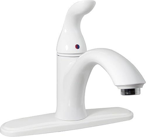 PHOENIX VITAL LIFE Phoenix Faucets PF231221 - Grifo de cocina híbrido de un solo mango, color blanco