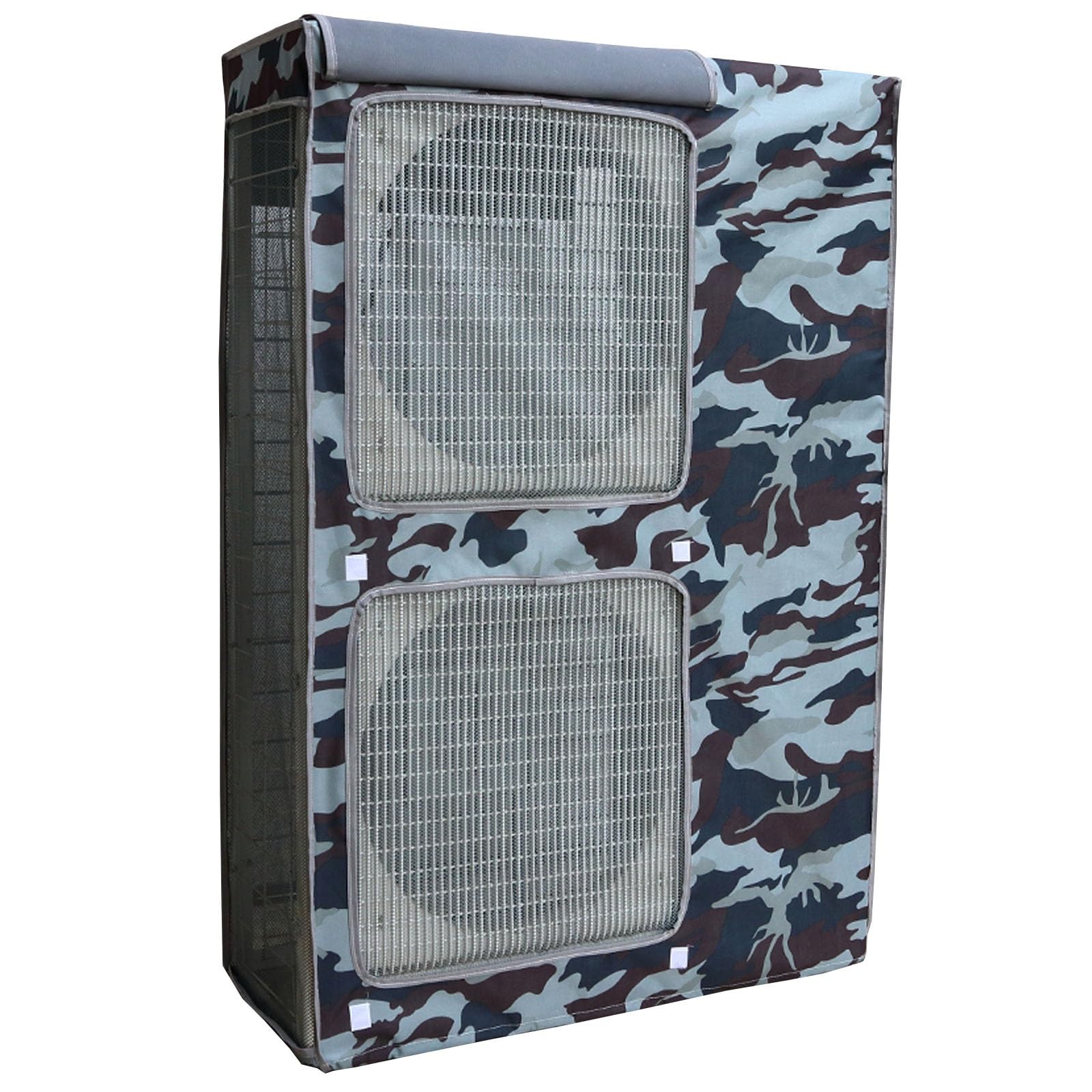 Protector Aire Acondicionado, Funda para Aire Acondicionado, Unidad Exterior Grande de Doble capa con dos Ventilaciones(Gray,92x125x35cm/36x49x13in)