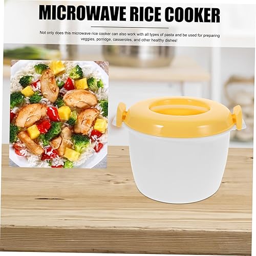 Miniatura 4 de Hemoton Mini vaporizador para microondas, olla arrocera para microondas, olla de vapor de alimentos, recipiente de vapor con tapa, utensilios de