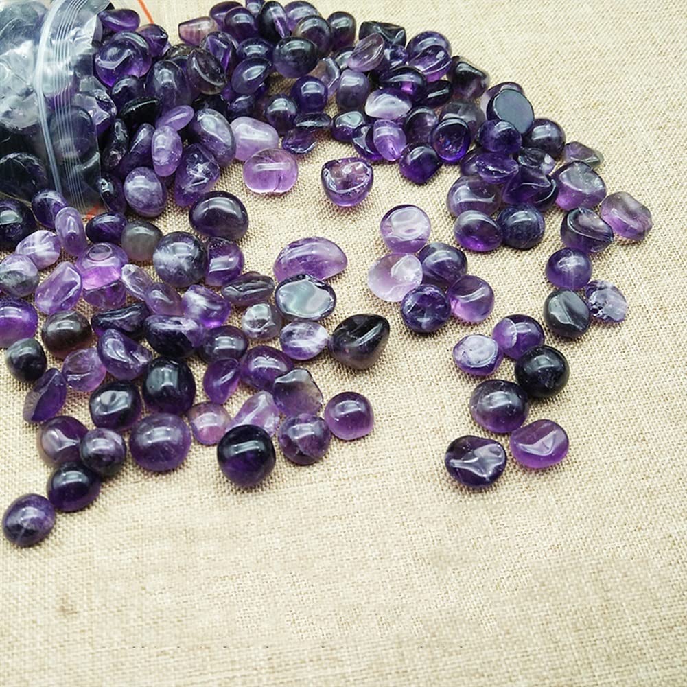 Crystal 100g Piedra de Amatista Natural Amethystine Grava Cristal de Roca Cuarzo Piedra Pulida Muestra Tanque de Peces Decoración de jardín Se Puede Usar for decoración de la habitación