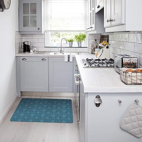 Miniatura 8 de Shape28 Tapete de cocina ultrafino para baño con parte trasera de goma antideslizante, 35 x 23 pulgadas, diseño latte 4T