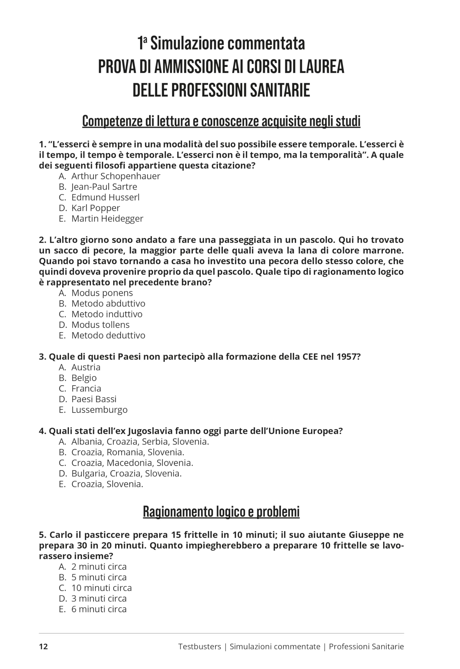 Testbusters. Professioni sanitarie 2026. Simulazioni commentate. Con simulatore online