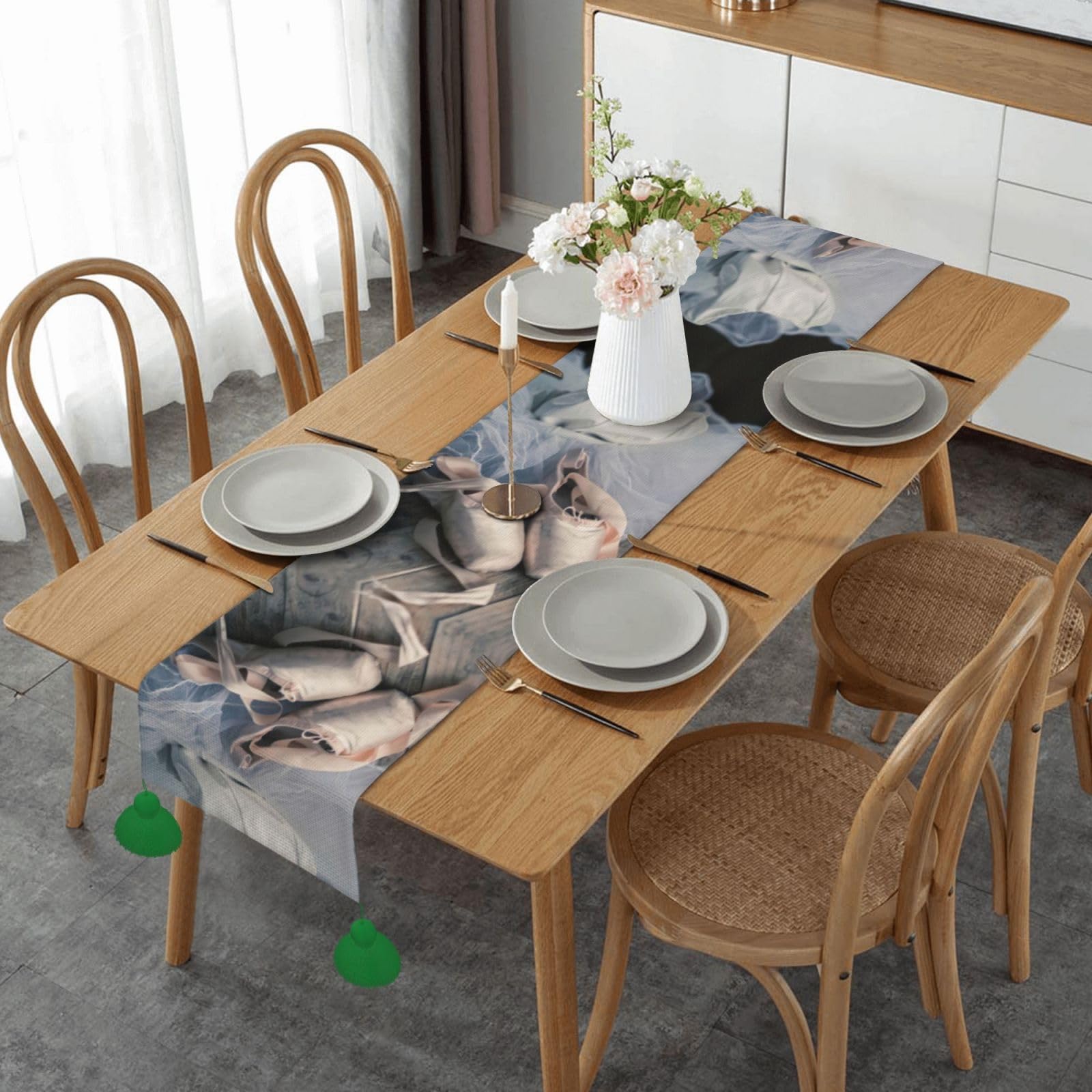 Chemin de table de Noël chaussure de ballet : le cadeau déco idéal
