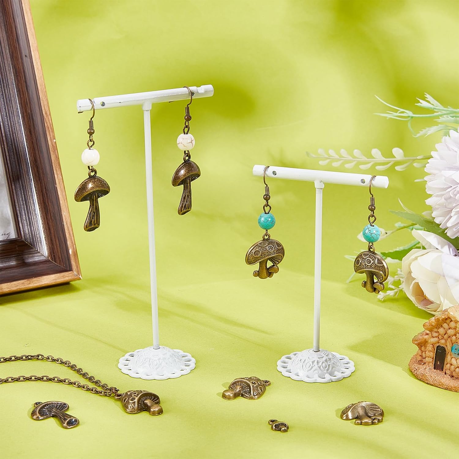 SUNNYCLUE 1 Box 64Pcs Mushroom Charms Mushrooms Charms Antique Bronze Cute Magic Plants Tiny Small Alloy Pendants for Jewelry Making DIY Necklace Earrings Bracelets Craft Supplies - Image 4