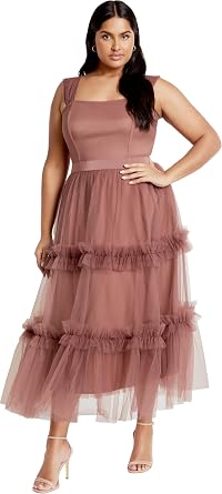 City Chic Women's Plus Size Cocktail Dress - Charming Midi