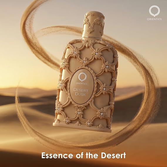 Orientica Luxury Desert Dusk Eau De Parfum 2.7oz/80ml Notes of Powdery Musk, Coconut Milk, Dry Amber, White Flower - Amber Woody Arabic Perfume for Women & Men - Perfumes Arabes de Mujer y Hombres