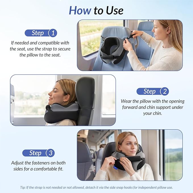 Almohada de Viaje para Cuello con Espuma Viscoelástica miniatura 8