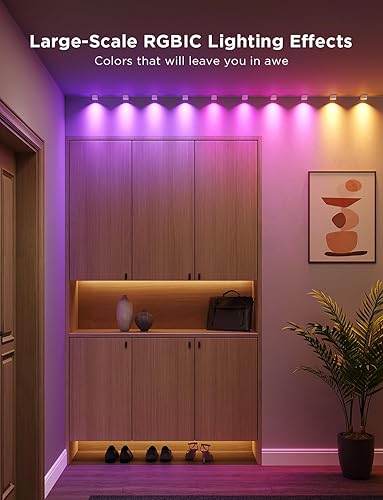 Miniatura 10 de Govee RGBIC - Tira de luces LED inteligentes que funciona con Alexa, lámpara de pared interior que cambia de color Wi-Fi para fiestas, Año Nuevo e