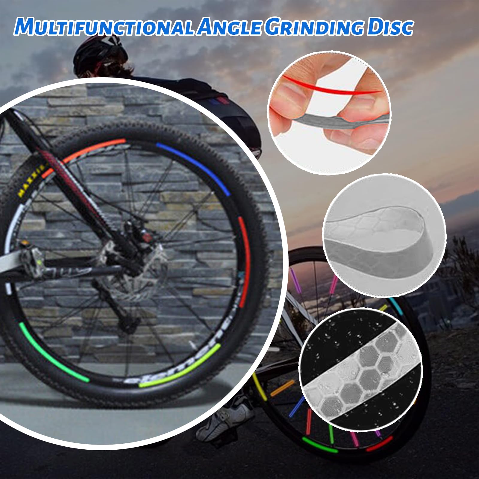 Yeria Riflettori per Raggi, 136 Pezzi Catarifrangente Bici, 8 Colores Riflettori Raggi Bicicletta, Adesivi Bici, Ruota Riflettori a Raggi visibilità a 360 ° e Montaggio Facile