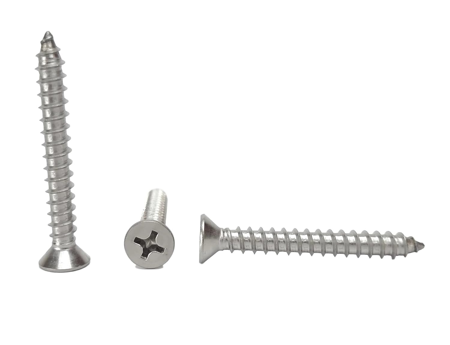 #14 X 2-1/2" Stainless Phillips Flat Head Sheetmetal Screw (3/4" to 3" in Listing) 50 Sheet Metal Screws, 82 Degrees (#14 X 2-1/2")