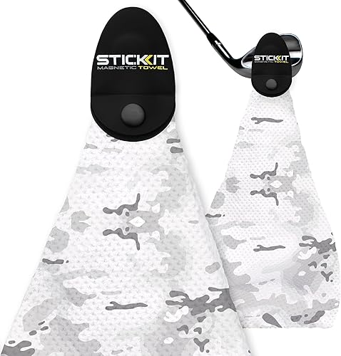 Miniatura 9 de STICKIT Toalla de golf magnética, microfibra de 29 pulgadas con bolsillos profundos de gofre, imán de fuerza industrial para un agarre seguro a