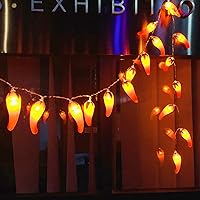 Vista 7 de 9.8 ft 20 LED Red Chili String Light Pepper Fairy Lights USB Powered Lámpara para fiesta de Navidad Decoración del hogar (2 modos USB)