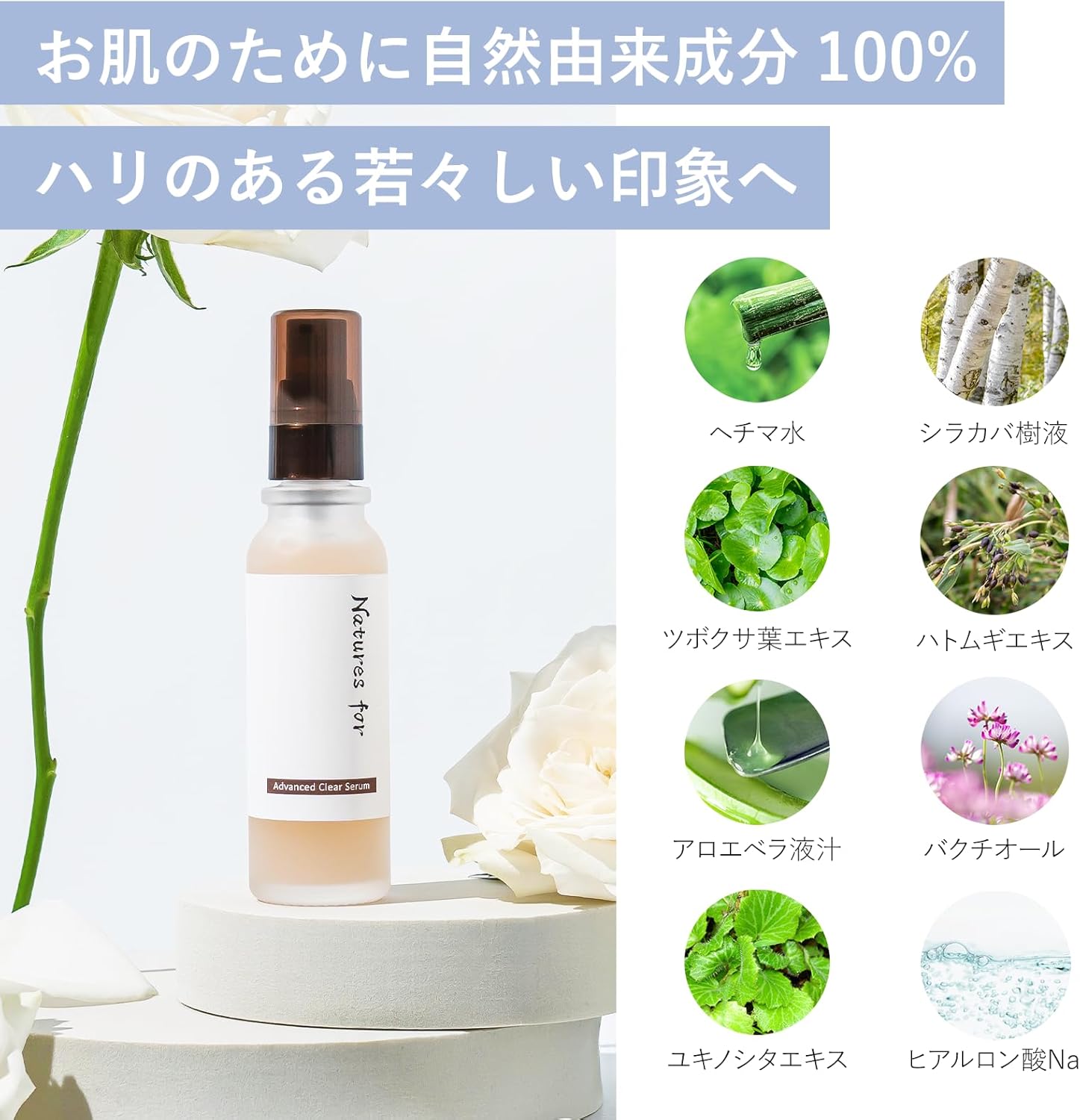 Natures for アドバンスクリアセラム （美容液） と バランスミルク （乳液） の セット