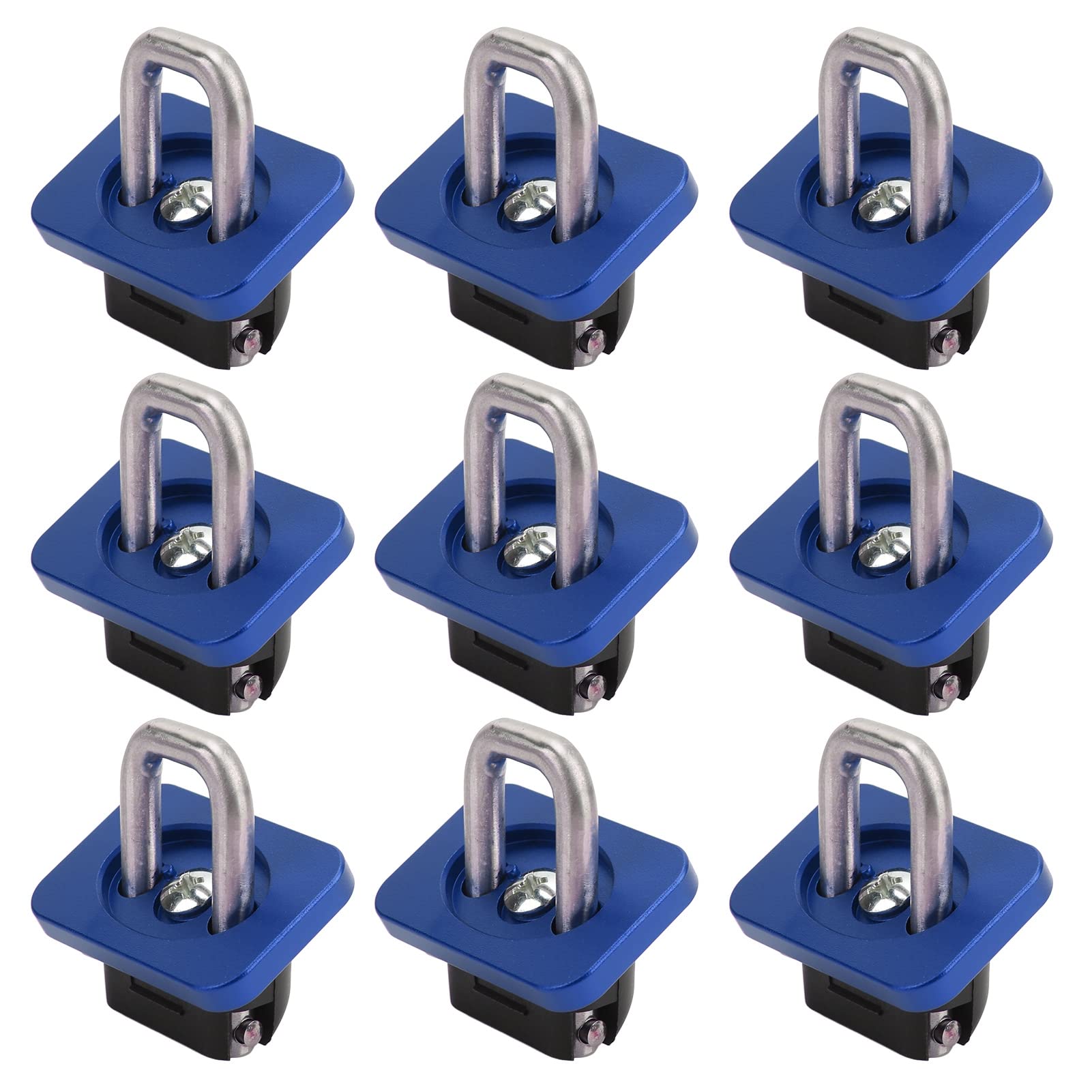 Ausla 9 Anclajes de Amarre para Caja de Camión, Acero Inoxidable, Capacidad de Carga de 1000 Libras, Crean Puntos de Amarre Seguros para Silverado 2007-2021 (Blue)