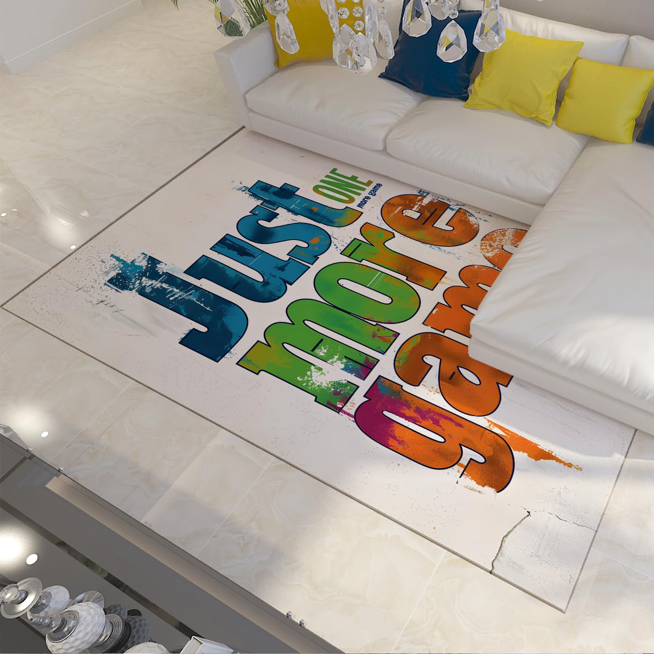 Tapis lavable grand format 160x230cm pour chambre d'enfant douce
