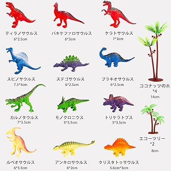 Amazon.co.jp: RISUNTOY 恐竜のおもちゃ 恐竜フィギュア 29点