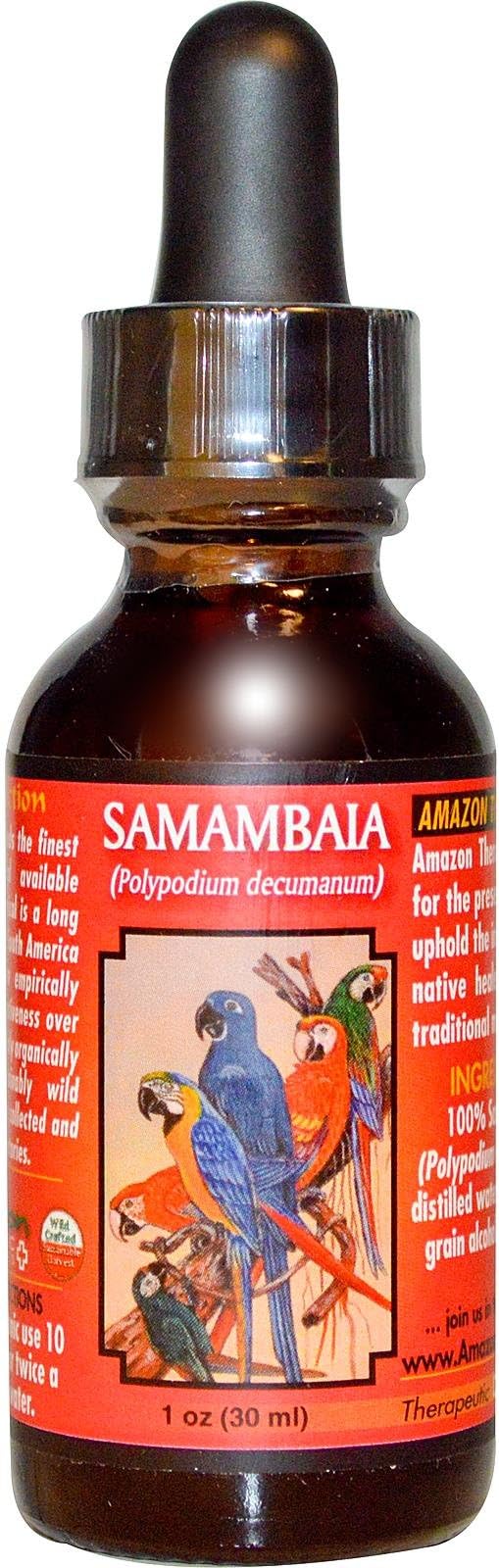 Amazon Therapeutic Laboratories - Skin Support - Immune System Support - Amazon Herbs - Wild Crafted Herbs - Immune Support Herbs - Samambaia Liquid Extract 1oz