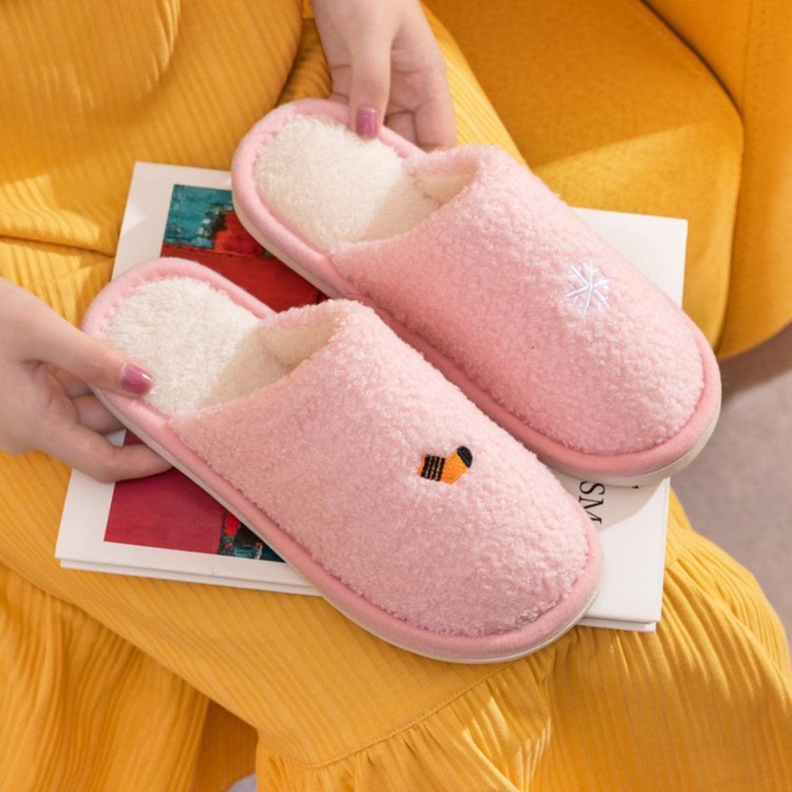 Un'Elegante Pantofole in Cotone Pantofole Calde Pantofole in Cotone Pantofole di Peluche Comfort per La Casa Pantofole Maschili in