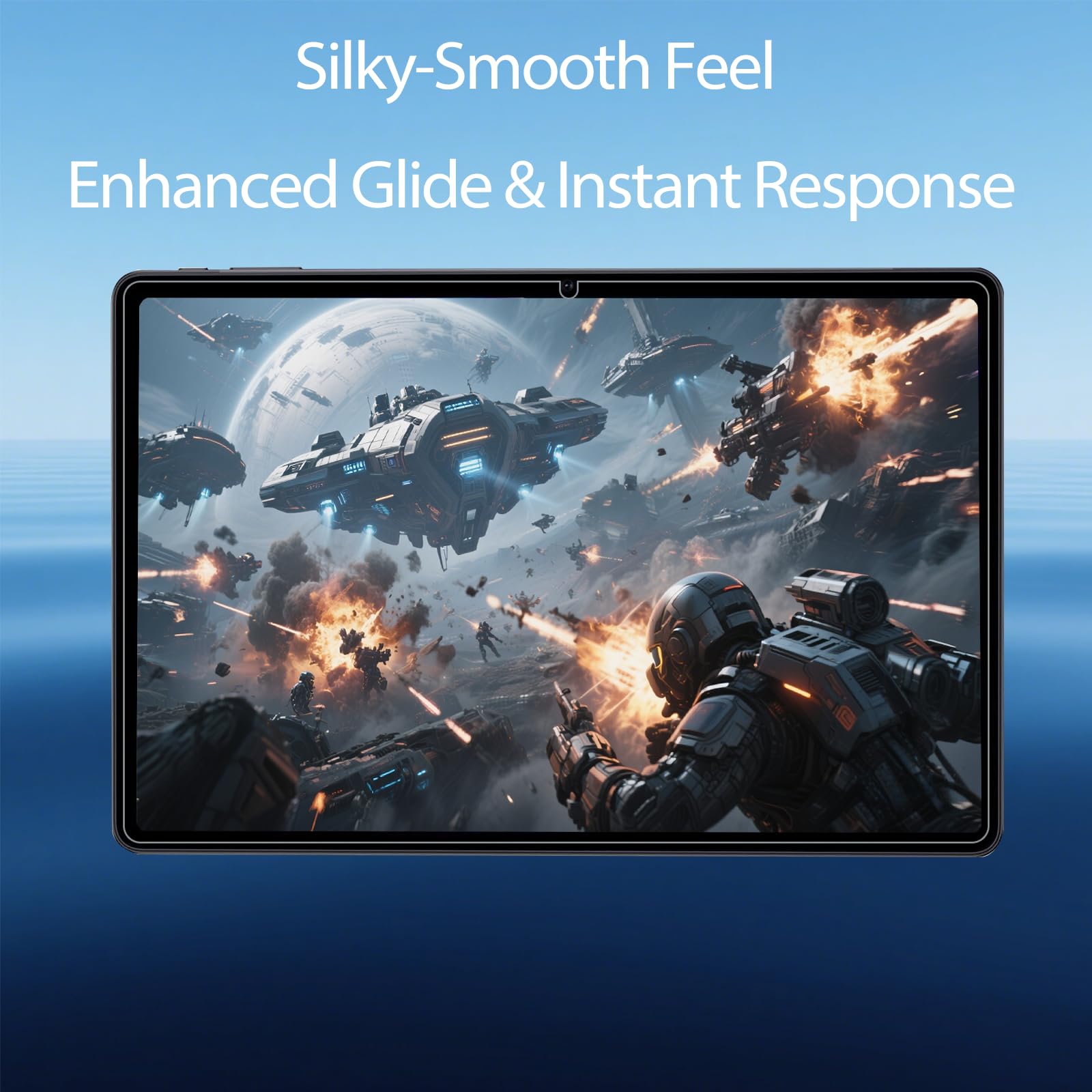 Paquete de 2 protectores de pantalla para tablet Android 16 15 14 de 10 pulgadas. Tamaño: 9.25 x 6.0 pulgadas (235 mm x 154 mm) 25.7 cm, protector de película de vidrio templado para tablet Android